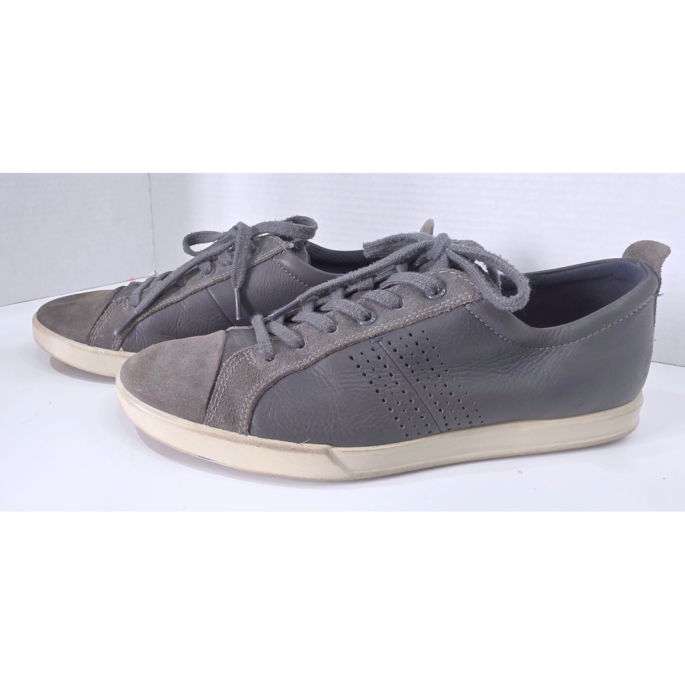 ECCO Soft 7‎ Collin 2.0 Sneakers Grey Leather Suede Low Top Shoes Size 43 9-9.5